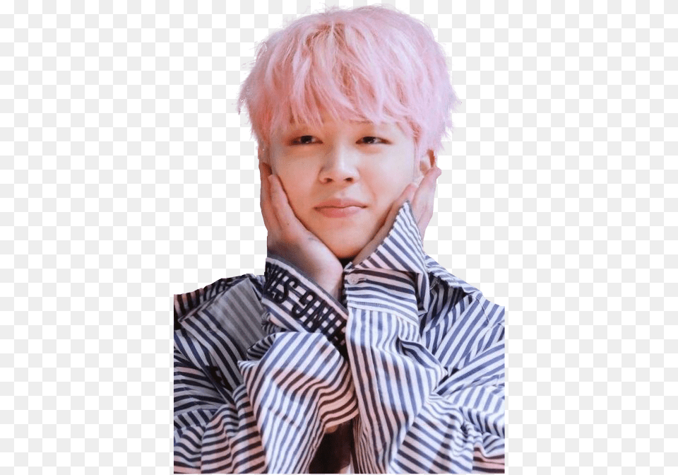 Cute Jimin Pink Hair, Person, Face, Head, Photography Png