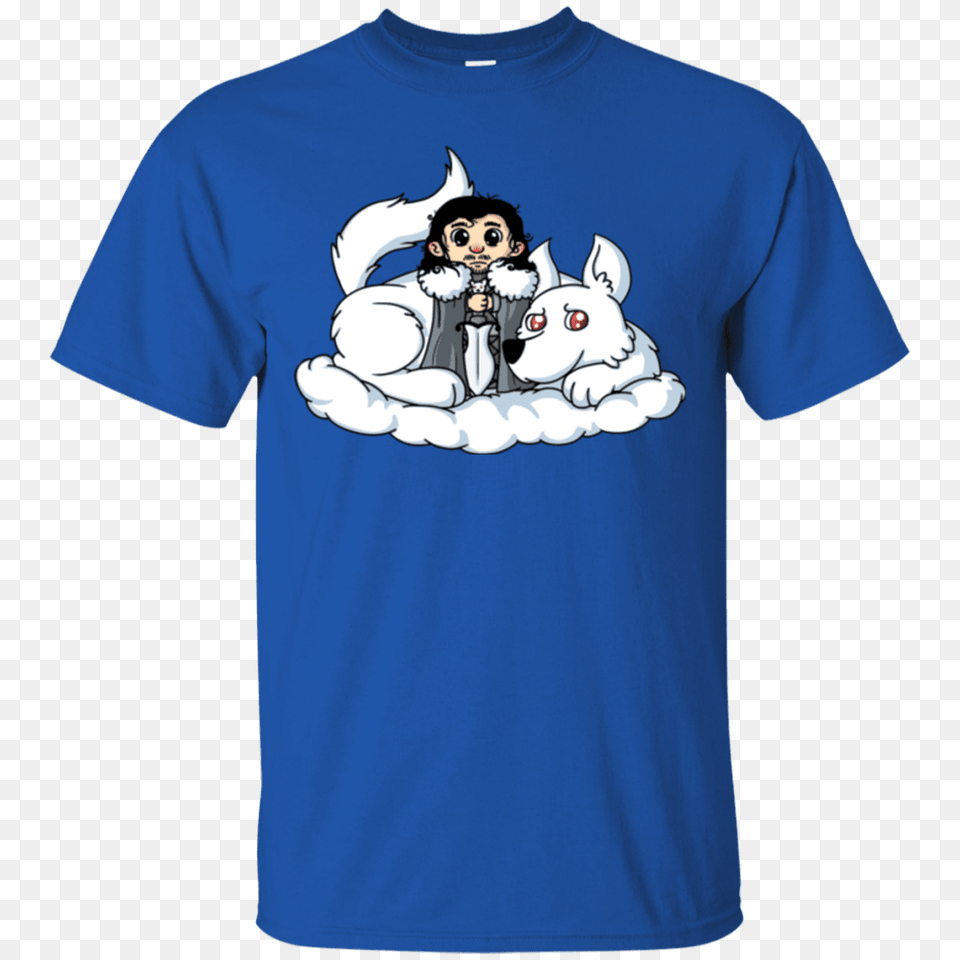 Cute Jon Snow And Ghost T Shirt Pop Up Tee, Clothing, T-shirt, Baby, Person Png Image