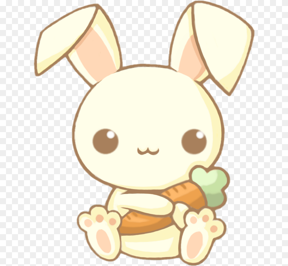 Cute Kawaii Bunny Rabbit Carrot Chibi Animals Adorable Bunny Drawing Easy Cute, Animal Free Transparent Png