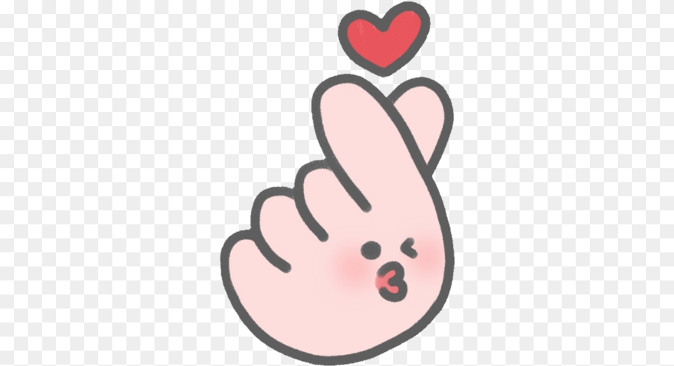 Cute Kawaii Hearts Sticker Kpop Heartsticker Cartoon Free Png