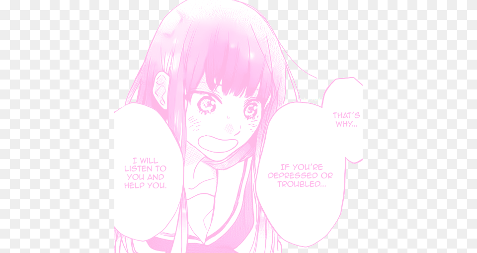 Cute Kawaii Manga Myedit Pink Pastel Transparent Manga Manga Girl Transparent, Book, Comics, Publication, Adult Free Png Download