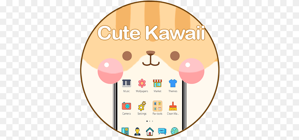 Cute Kawaii Molang Face Theme Apps On Google Play Registrate, Disk, Balloon Png Image