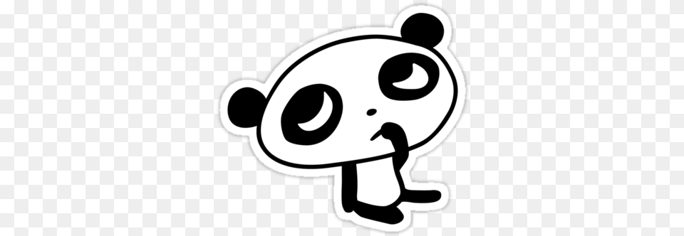 Cute Kawaii Panda Cute Sticker Panda, Stencil, Baby, Person Free Transparent Png