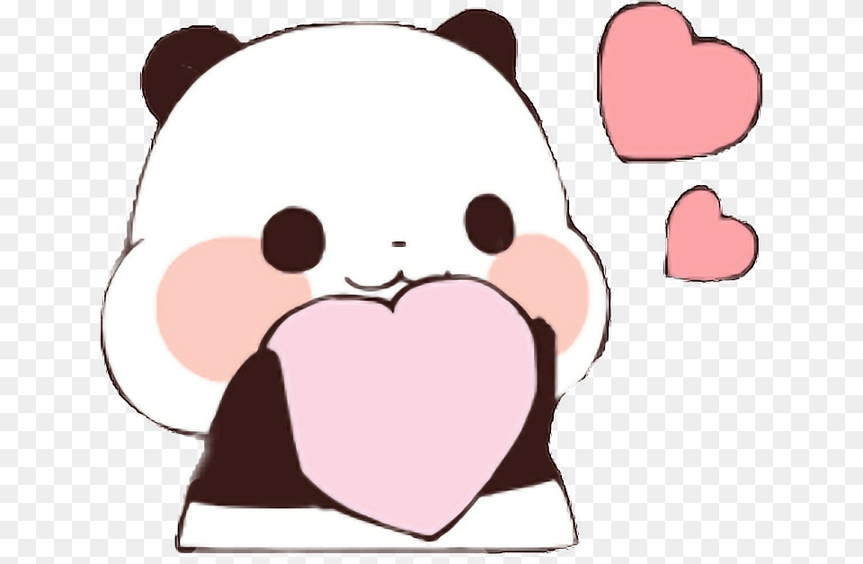 Cute Kawaii Tumblr Adorible Pan Panda Freetoedit Cute Kawaii, Heart, Animal, Bear, Giant Panda Png