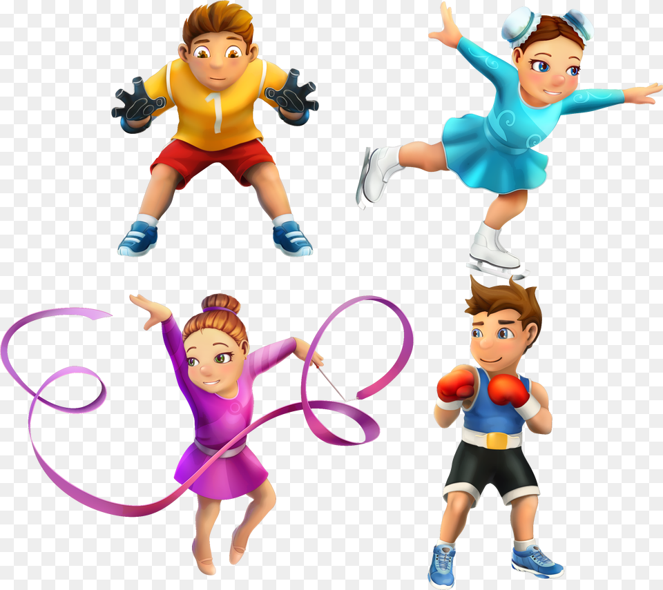 Cute Kids Cartoon Villain Vector Sport Soccer Goal Keeper Animation, Baby, Person, Clothing, Footwear Png Image