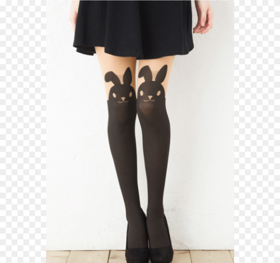 Cute Knee High Print Tattoo Stockings With Nude Top Tights, Clothing, Female, Person, Girl Png
