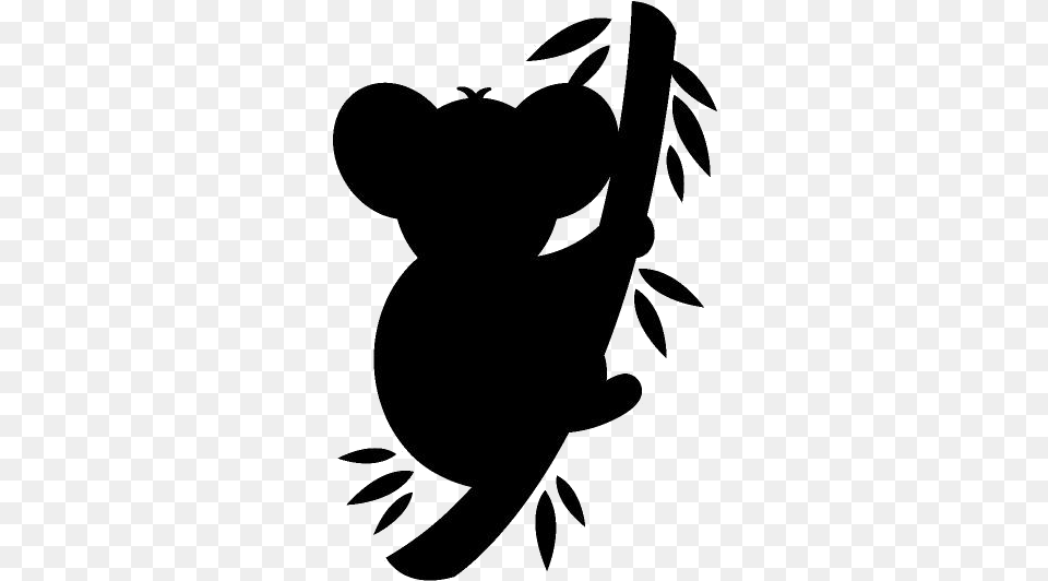 Cute Koala Bear Cartoon Koala Transparent, Silhouette, Animal, Mammal, Wildlife Png