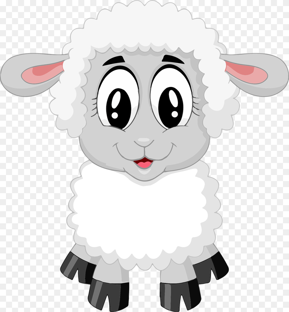 Cute Lamb Clipart, Face, Head, Person, Baby Png