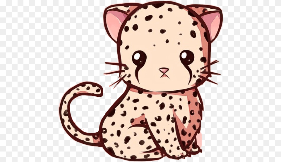 Cute Leopardo Cheetah Kawaii Animal Wild Fast Freetoedi Kawaii Cute Cheetah, Baby, Person, Face, Head Free Transparent Png