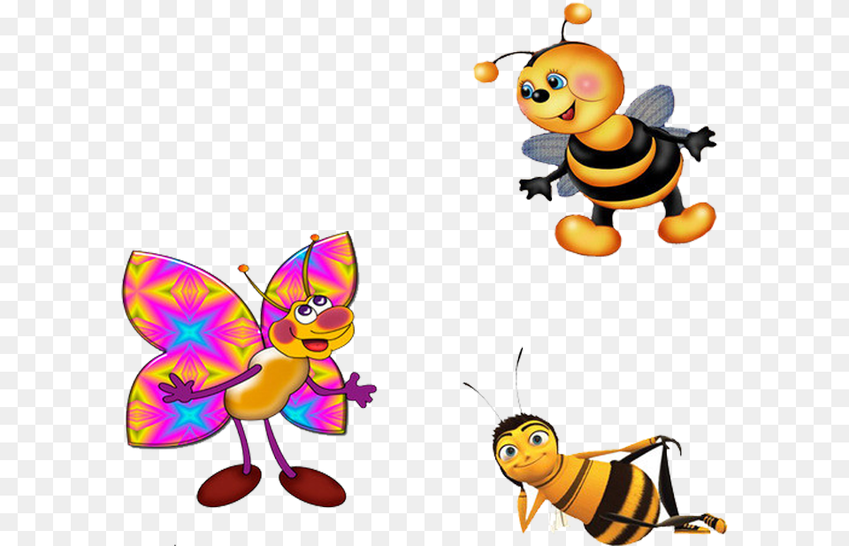 Cute Little Cartoon Bee Bee Movie, Animal, Invertebrate, Insect, Honey Bee Free Png