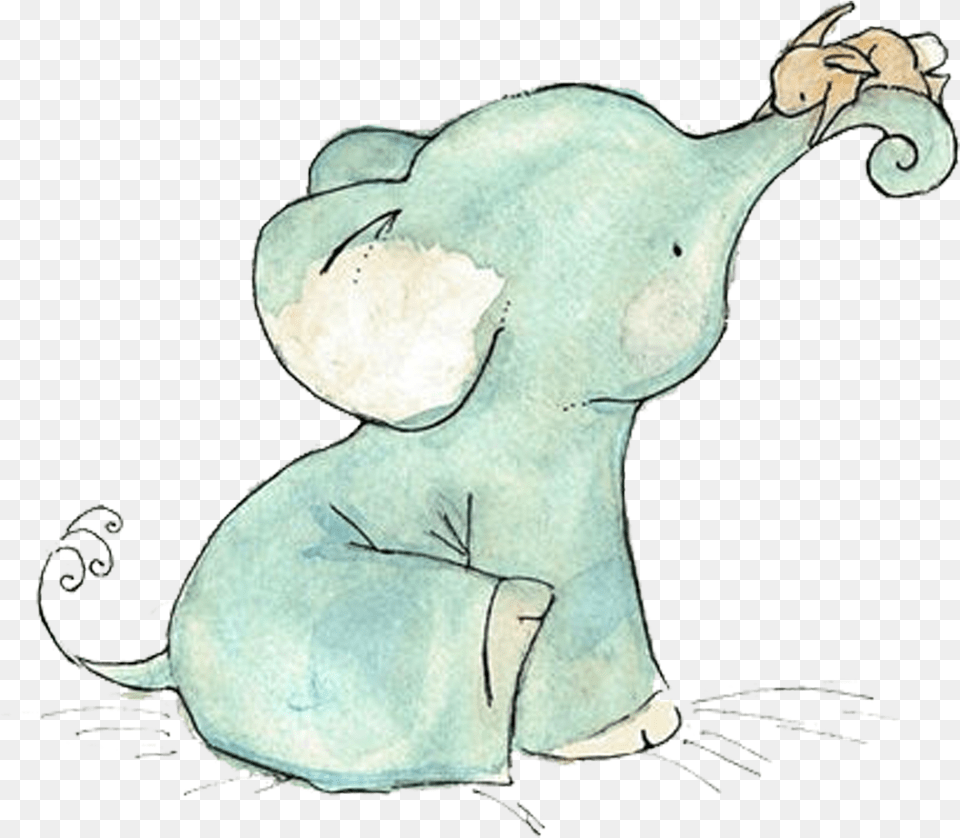Cute Little Elephant Printmaking Child Painting Drawing Cuteness, Person, Animal, Mammal, Rabbit Free Transparent Png