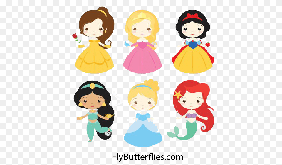 Cute Little Mermaid Flybutterflies, Doll, Toy, Baby, Person Free Png Download