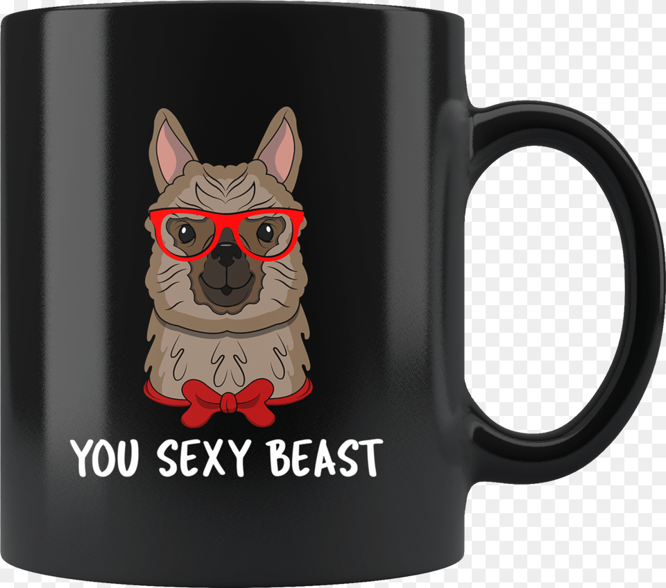 Cute Llama Face Hipster Glasses Sexy Beast Alpaca Lover Gift, Cup, Beverage, Coffee, Coffee Cup Png