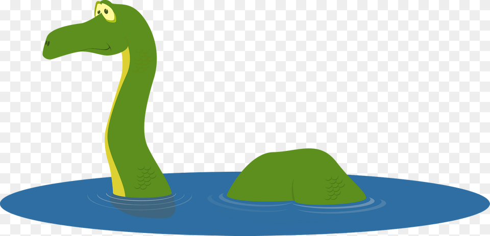 Cute Loch Ness Monster Clipart, Animal, Green, Bird, Water Png Image