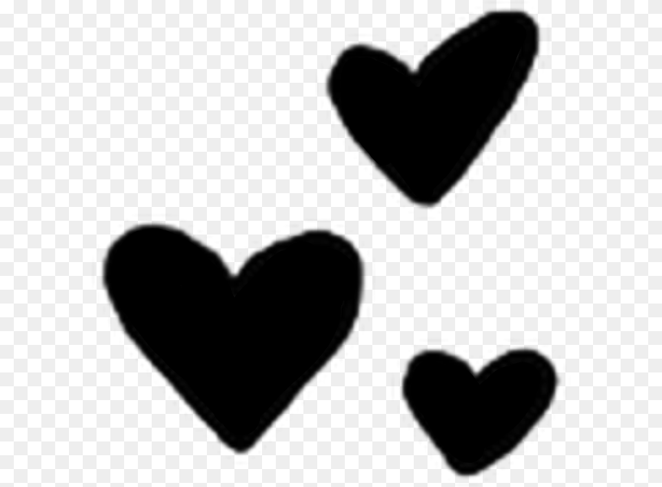 Cute Love Bts Heart Star Black Freetoedit Heart, Gray Png