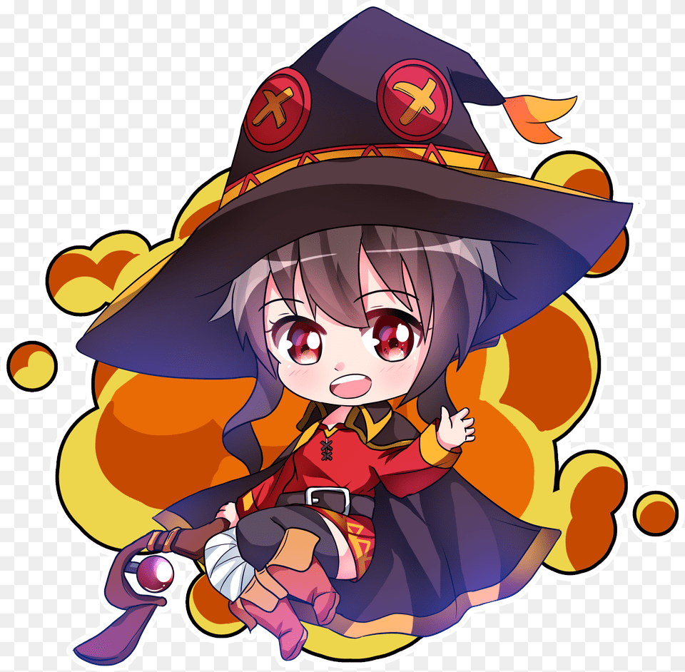 Cute Megumin In 2020 Anime Redbubble Konosuba, Book, Comics, Publication, Face Png