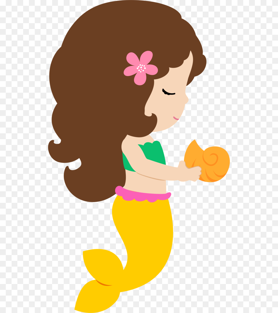 Cute Mermaid Clipart, Baby, Face, Head, Person Free Png Download