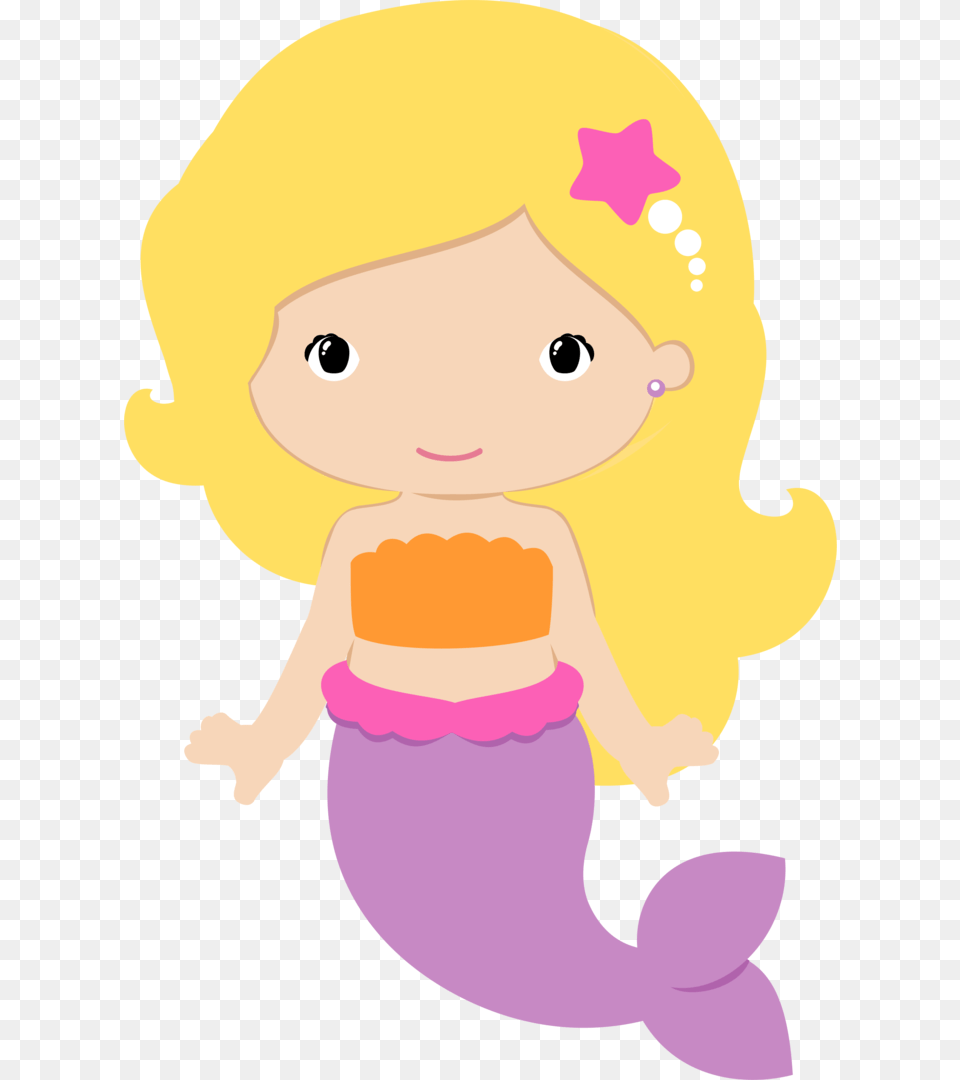 Cute Mermaid Mermaid Clipart Background, Baby, Person, Face, Head Png Image