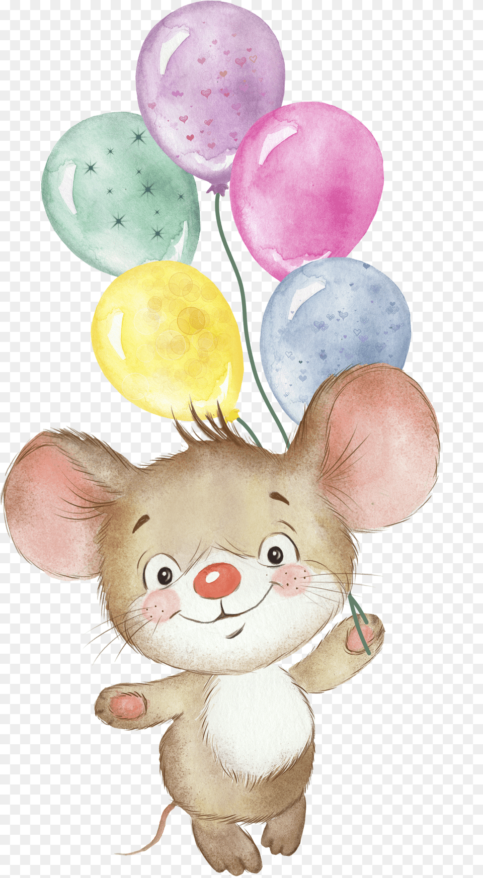 Cute Mice Watercolor Clip Art For Cute Baby Mouse Clipart Png Image