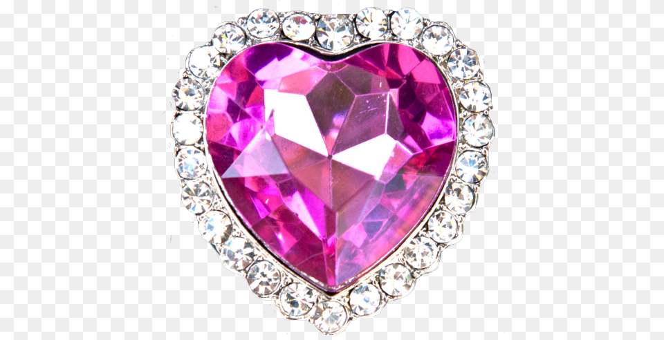 Cute Mine My Edit Heart Pink Girly Bling Diamond Transparent Pink Heart Diamond, Accessories, Gemstone, Jewelry, Amethyst Png Image