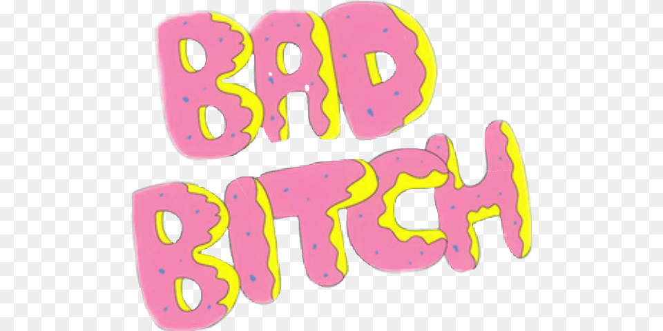 Cute Mine Simpsons Donut Badbitch Bad Bitch, Number, Symbol, Text Png