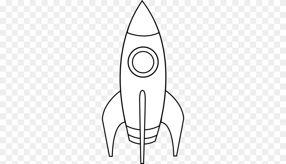 Cute Miniature Black And White Rocket Out Of This World Carnival, Stencil, Weapon Free Transparent Png