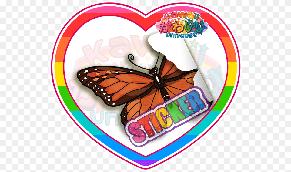 Cute Monarch Butterfly Sticker Kawaii Strawberry Cute Kawaii Strawberry Stickers, Disk Free Png