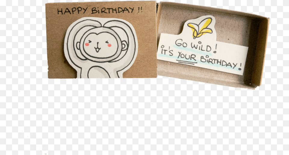 Cute Monkey Birthday Card Matchbox Matchbox, Box Free Png