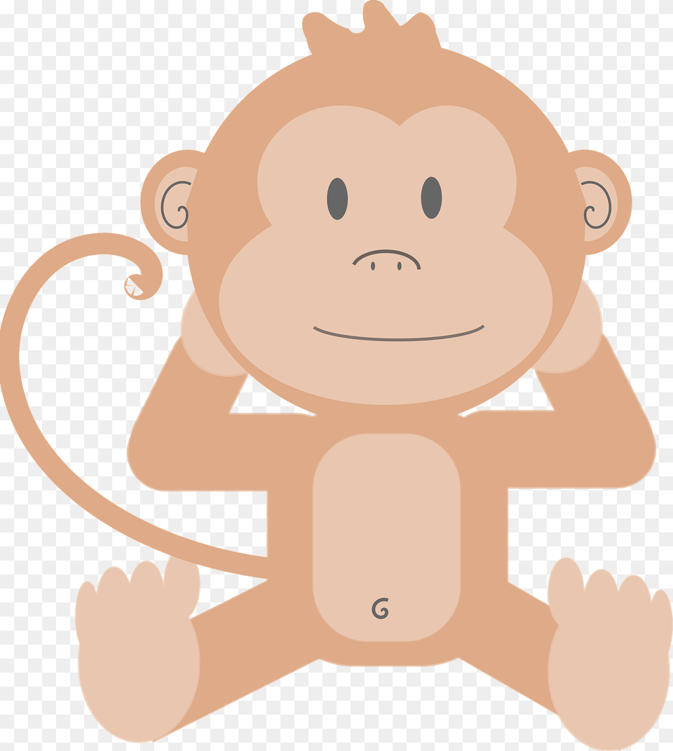 Cute Monkey Chilling Clipart, Face, Head, Person, Nature Png Image