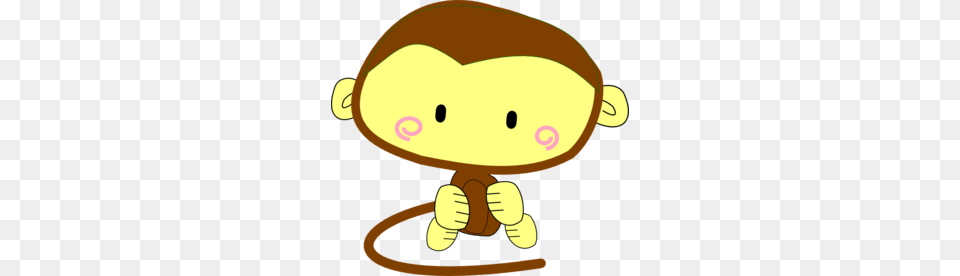 Cute Monkey Clip Art Black And White, Plush, Toy Free Transparent Png