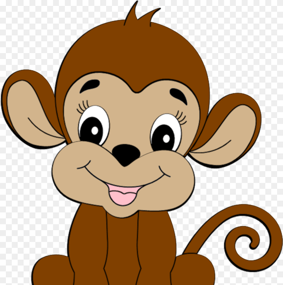 Cute Monkey Clipart Is Credited To Colorful Cliparts, Cartoon, Animal, Bear, Mammal Png Image