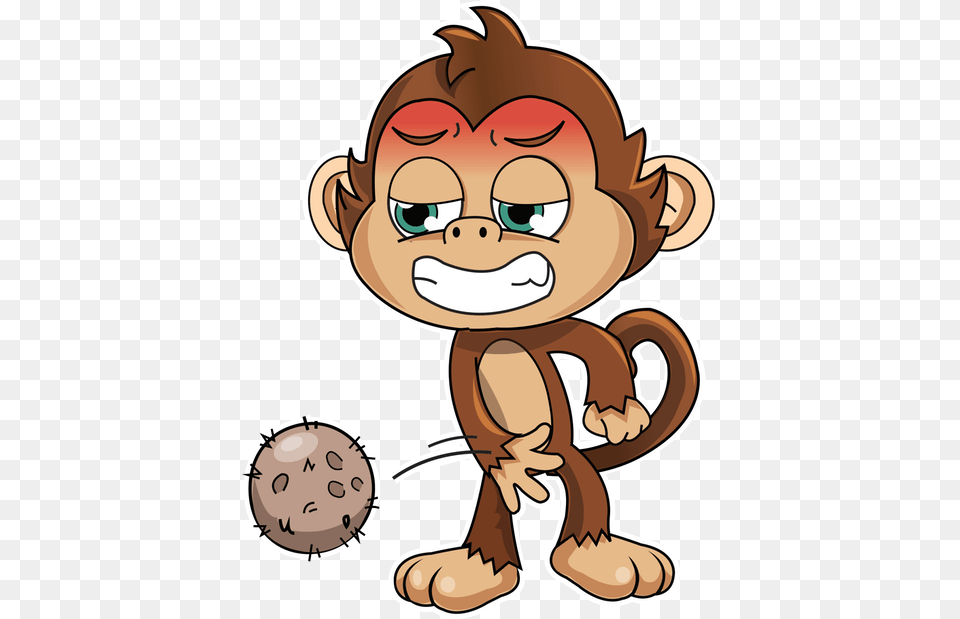Cute Monkey Stickers Messages Sticker 11 Clipart Full Size Animated Pictures Of Animals, Baby, Person, Face, Head Free Png