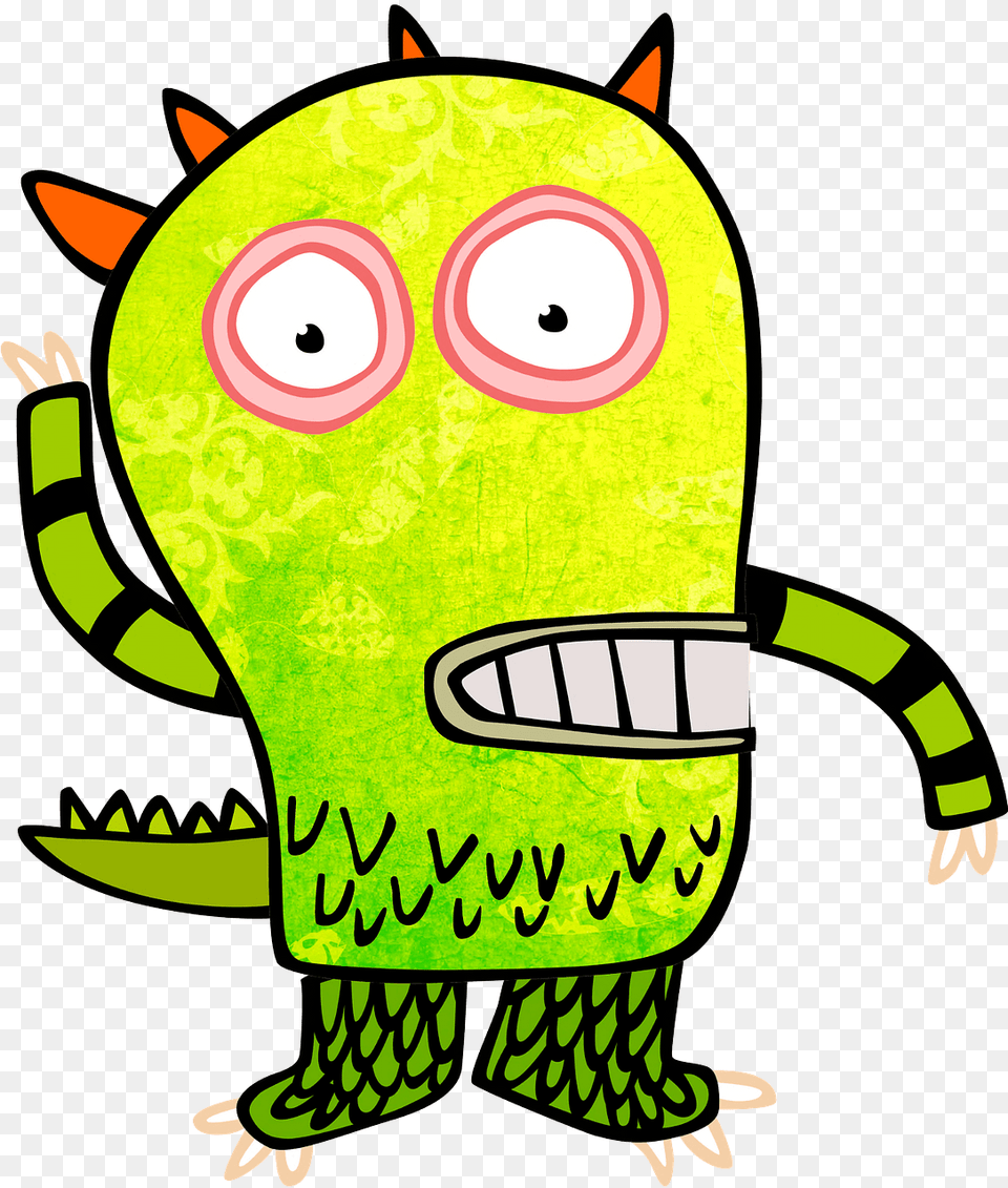 Cute Monster Clipart, Green, Plush, Toy, Animal Free Png Download