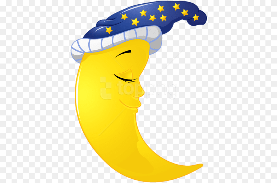 Cute Moon Clipart Cute Moon Clipart Background, Produce, Banana, Plant, Food Png