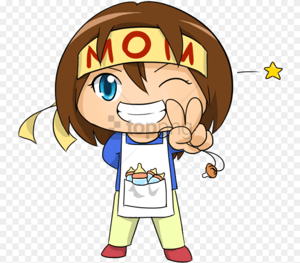 Cute Mother Cartoon Face, Book, Comics, Publication, Baby Png Image