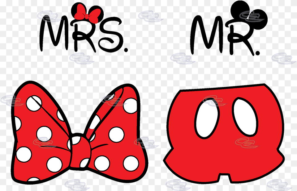 Cute Mr Mrs Matching Shirts Minnie Mouse Polka Dots Mickey Mouse Couple Shirt, Accessories, Formal Wear, Tie, Pattern Png