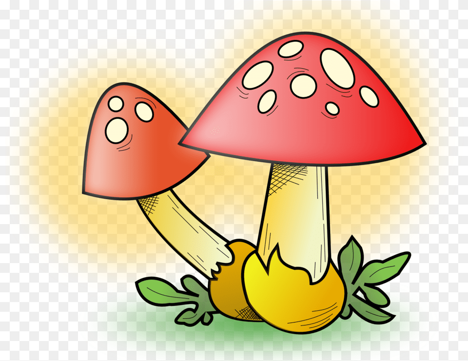 Cute Mushrooms Yard Sign Mushroom Clipart, Agaric, Fungus, Plant Free Png Download