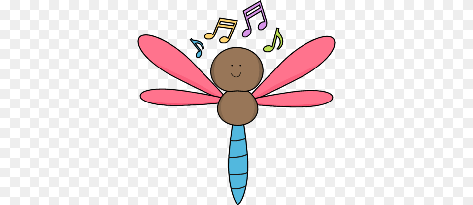 Cute Music Notes Clipart, Animal, Dragonfly, Insect, Invertebrate Free Png