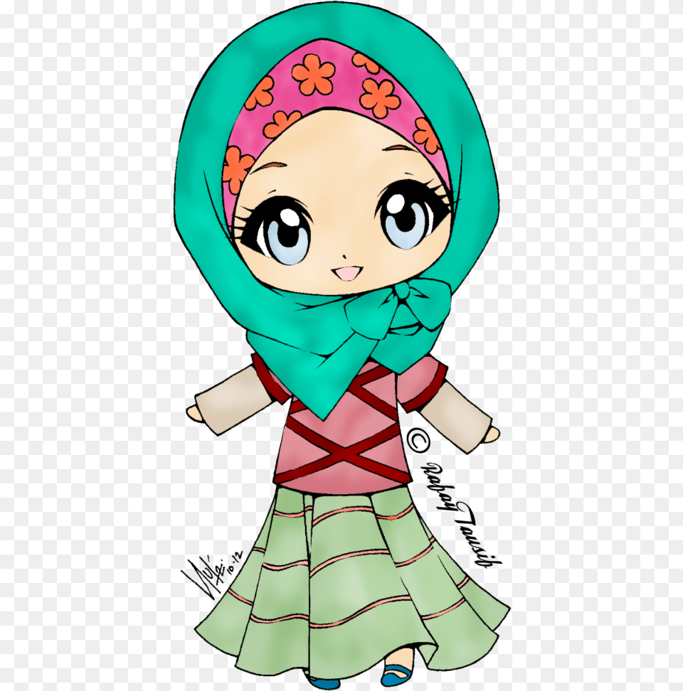 Cute Muslimah Muslim Girl Clipart, Baby, Person, Clothing, Dress Free Transparent Png