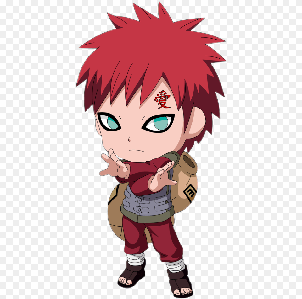 Cute Naruto Chibi Hannah Garra Gaara Chibi By Marcinha, Book, Comics, Publication, Baby Png Image