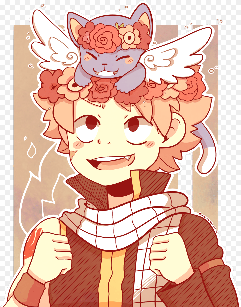 Cute Natsu And Happy, Book, Comics, Publication, Baby Png