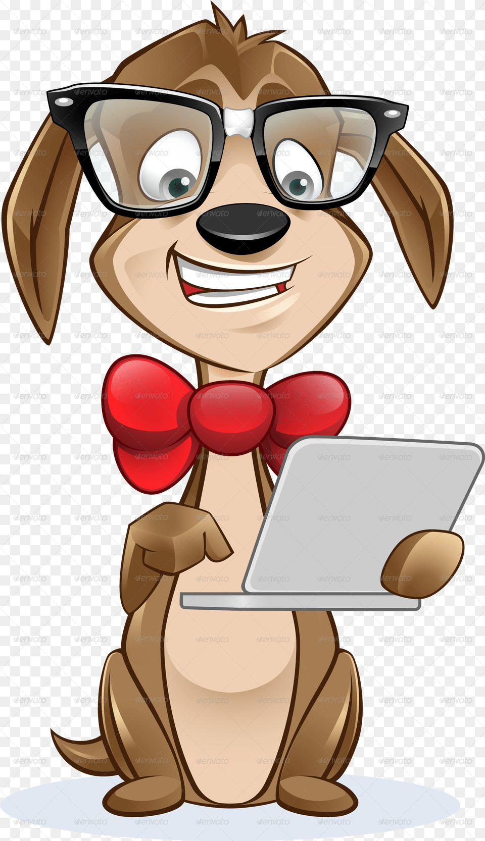 Cute Nerdy Dog Nerd Animal Cartoon Characters, Book, Comics, Publication Png Image