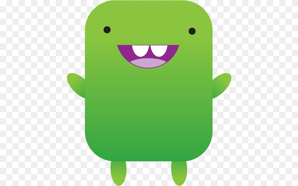 Cute Nerdy Monster Cartoon, Green Free Png Download