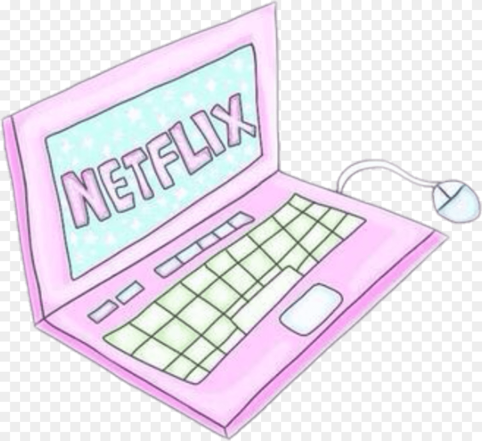 Cute Netflix Icon Aesthetic Blue Imagens Tumblr De Computador, Computer, Electronics, Laptop, Pc Png Image