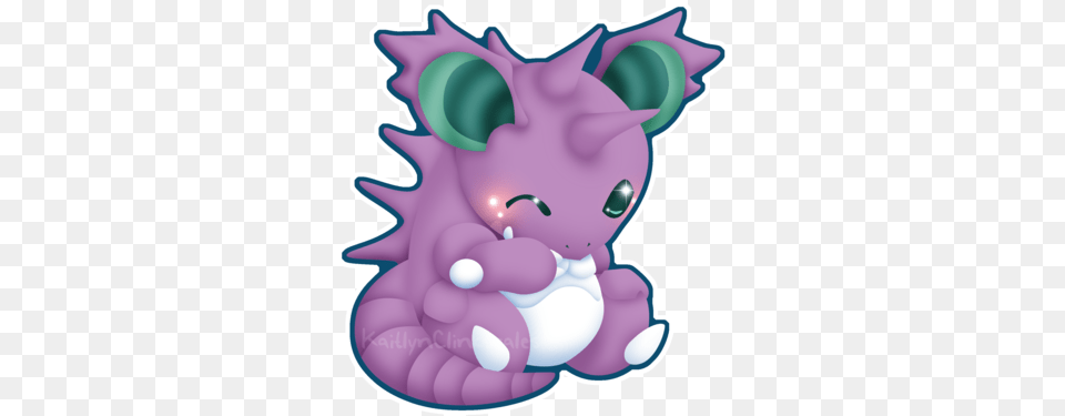 Cute Nidoking, Purple, Plush, Toy Png