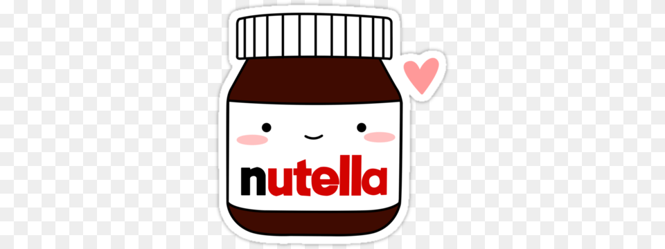 Cute Nutella Jar Sticker, Food, Ketchup, First Aid, Jam Free Png Download