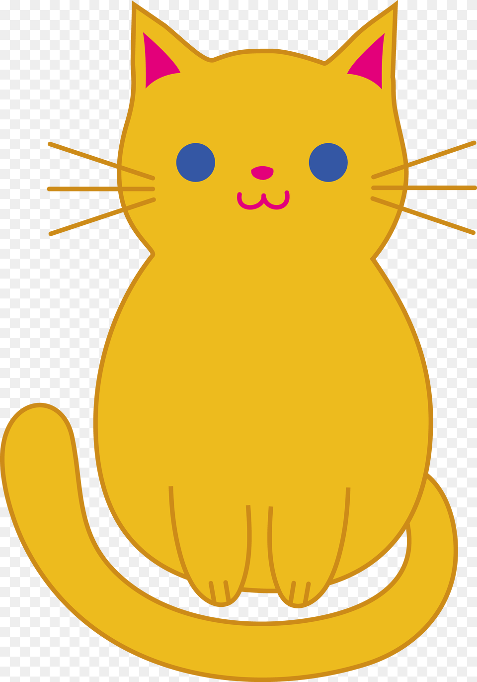 Cute Orange Cat Clip Art, Animal, Mammal, Pet, Baby Free Png