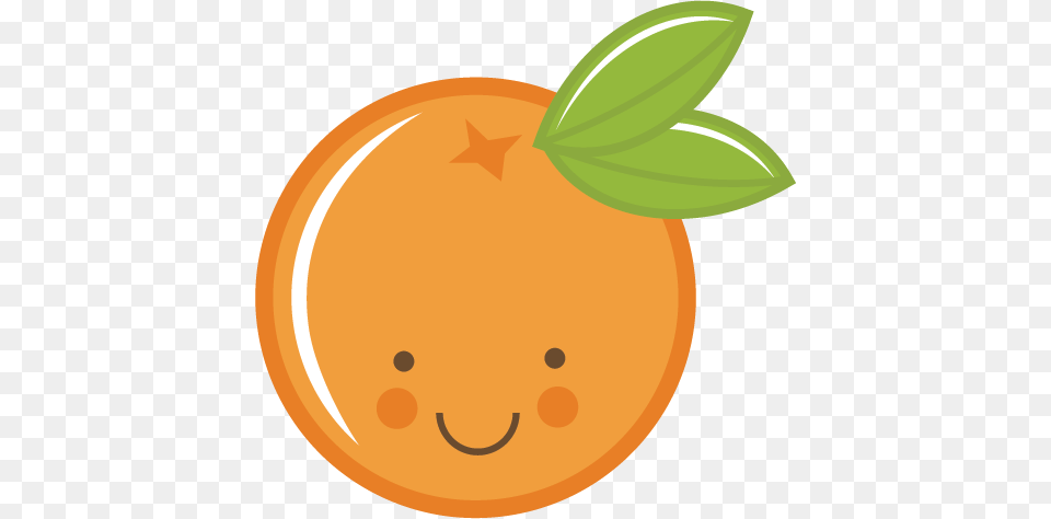 Cute Orange For Cards Scrapbooking Svgs Citrus Fruit, Produce, Food, Fruit Free Png Download