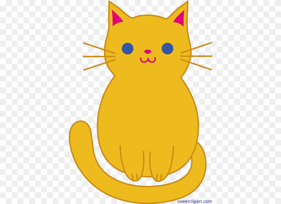 Cute Orange Kitty Cat Clip Art, Animal, Mammal, Pet, Fish Free Transparent Png