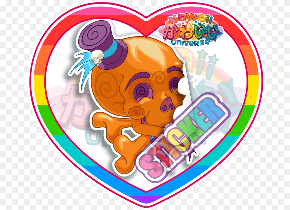 Cute Orange Skull Sticker Download Kawaii Strawberry Cute Kawaii Strawberry Stickers, Baby, Person Png